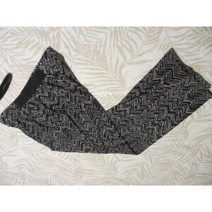 Motherhood Maternity Black & White Chevron Print Elastic Waist Wide-Leg Pants XL